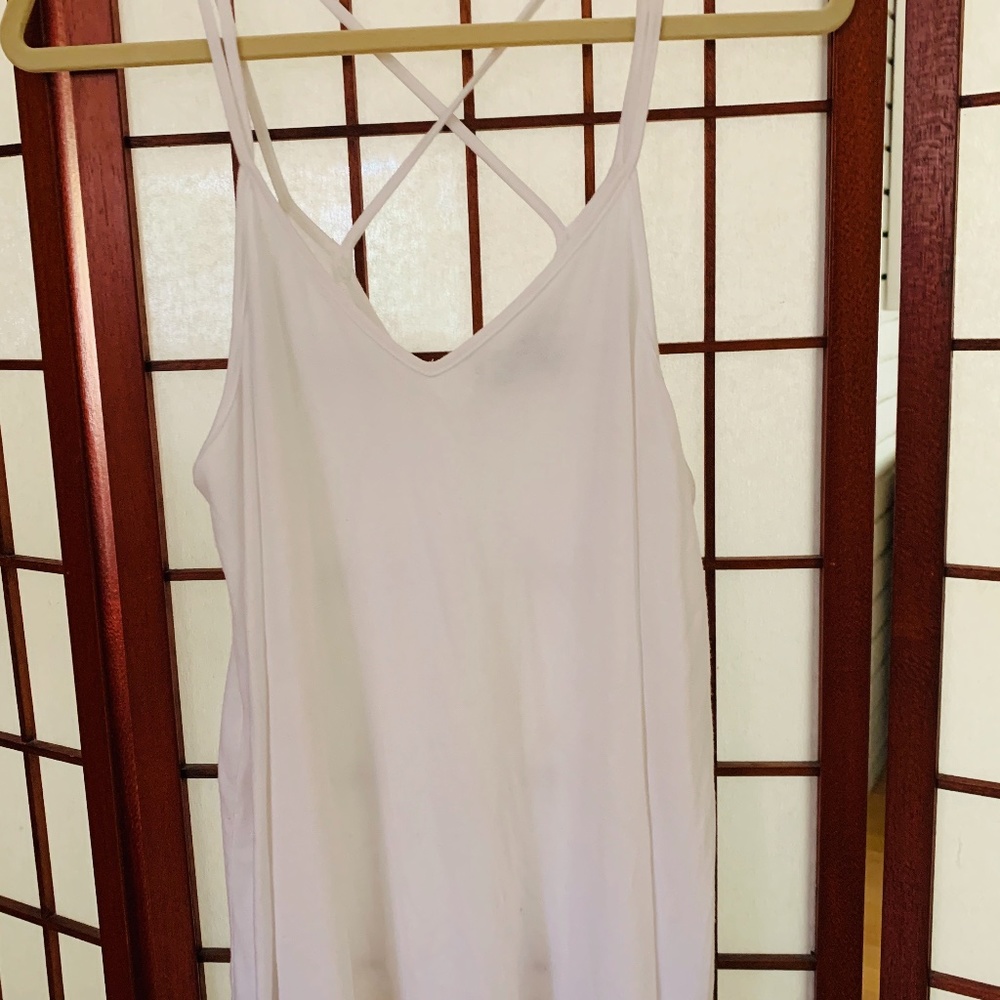 Express strappy white cotton camisole M